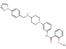 2-methoxy-N-[3-(4-{[4-(1H-pyrazol-1-yl)benzyl]amino}-1-piperidinyl)phenyl]benzamide