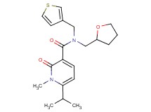 6-isopropyl-1-methyl-2-oxo-N-(tetrahydrofuran-2-ylmethyl)-N-(3-thienylmethyl)-1,2-dihydropyridine-3-carboxamide