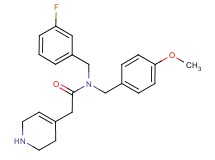 N-(3-fluorobenzyl)-N-(4-methoxybenzyl)-2-(1,2,3,6-tetrahydro-4-pyridinyl)acetamide hydrochloride