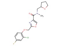 2-[(2-chloro-4-fluorophenoxy)methyl]-N-methyl-N-(tetrahydrofuran-2-ylmethyl)-1,3-oxazole-4-carboxamide