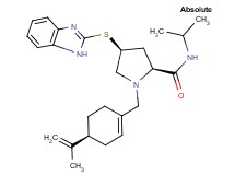 (4S)-4-(1H-benzimidazol-2-ylthio)-1-{[(4S)-4-isopropenyl-1-cyclohexen-1-yl]methyl}-N-isopropyl-L-prolinamide