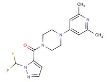 1-{[1-(difluoromethyl)-1H-pyrazol-5-yl]carbonyl}-4-(2,6-dimethyl-4-pyridinyl)piperazine
