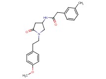 N-{1-[2-(4-methoxyphenyl)ethyl]-5-oxo-3-pyrrolidinyl}-2-(3-methylphenyl)acetamide