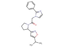 5-isopropyl-3-{1-[(2-phenyl-1H-imidazol-1-yl)acetyl]-2-pyrrolidinyl}isoxazole