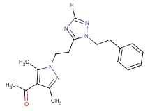 1-(3,5-dimethyl-1-{2-[1-(2-phenylethyl)-1H-1,2,4-triazol-5-yl]ethyl}-1H-pyrazol-4-yl)ethanone