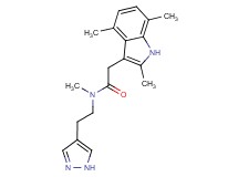 N-methyl-N-[2-(1H-pyrazol-4-yl)ethyl]-2-(2,4,7-trimethyl-1H-indol-3-yl)acetamide