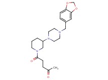 5-{3-[4-(1,3-benzodioxol-5-ylmethyl)-1-piperazinyl]-1-piperidinyl}-5-oxo-2-pentanone