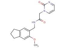 N-[(6-methoxy-2,3-dihydro-1H-inden-5-yl)methyl]-2-(2-oxopyrimidin-1(2H)-yl)acetamide