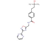 4-(3-hydroxy-3-methylbutyl)-N-{[3-(2-pyrimidinyl)-1,2,4-oxadiazol-5-yl]methyl}benzamide