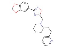 2-[2-(1-{[3-(1,3-benzodioxol-5-yl)-1,2,4-oxadiazol-5-yl]methyl}-2-piperidinyl)ethyl]pyridine