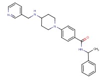 N-(1-phenylethyl)-4-{4-[(3-pyridinylmethyl)amino]-1-piperidinyl}benzamide