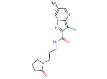 3-chloro-6-methyl-N-[3-(2-oxopyrrolidin-1-yl)propyl]pyrazolo[1,5-a]pyrimidine-2-carboxamide