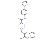 1-[(3-methyl-2-quinoxalinyl)methyl]-N-[4-(1H-pyrazol-1-yl)phenyl]-4-piperidinecarboxamide