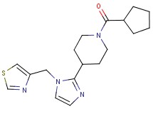 1-(cyclopentylcarbonyl)-4-[1-(1,3-thiazol-4-ylmethyl)-1H-imidazol-2-yl]piperidine