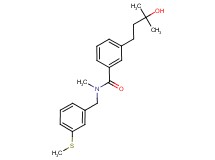 3-(3-hydroxy-3-methylbutyl)-N-methyl-N-[3-(methylthio)benzyl]benzamide