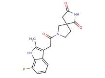 7-[(7-fluoro-2-methyl-1H-indol-3-yl)acetyl]-2,7-diazaspiro[4.4]nonane-1,3-dione