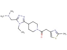 1-(4-ethyl-5-{1-[(2-methyl-1,3-thiazol-4-yl)acetyl]piperidin-4-yl}-4H-1,2,4-triazol-3-yl)-N,N-dimethylmethanamine