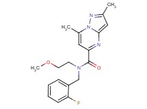 N-(2-fluorobenzyl)-N-(2-methoxyethyl)-2,7-dimethylpyrazolo[1,5-a]pyrimidine-5-carboxamide