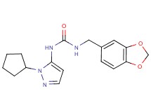 N-(1,3-benzodioxol-5-ylmethyl)-N'-(1-cyclopentyl-1H-pyrazol-5-yl)urea