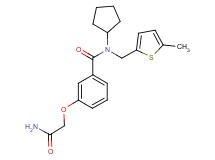 3-(2-amino-2-oxoethoxy)-N-cyclopentyl-N-[(5-methyl-2-thienyl)methyl]benzamide