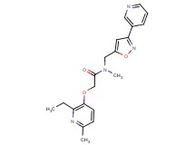 2-[(2-ethyl-6-methyl-3-pyridinyl)oxy]-N-methyl-N-{[3-(3-pyridinyl)-5-isoxazolyl]methyl}acetamide