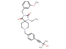 1-ethyl-8-[4-(3-hydroxy-3-methyl-1-butyn-1-yl)benzyl]-3-(3-methoxybenzyl)-1,3,8-triazaspiro[4.5]decane-2,4-dione