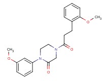 1-(3-methoxyphenyl)-4-[3-(2-methoxyphenyl)propanoyl]-2-piperazinone
