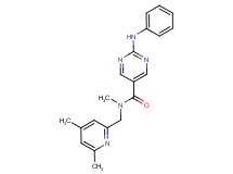 2-anilino-N-[(4,6-dimethylpyridin-2-yl)methyl]-N-methylpyrimidine-5-carboxamide