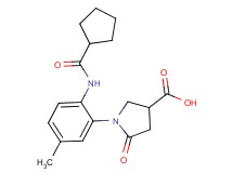 1-{2-[(cyclopentylcarbonyl)amino]-5-methylphenyl}-5-oxopyrrolidine-3-carboxylic acid