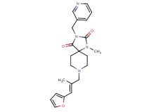 8-[(2E)-3-(2-furyl)-2-methyl-2-propen-1-yl]-1-methyl-3-(3-pyridinylmethyl)-1,3,8-triazaspiro[4.5]decane-2,4-dione