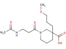 1-(N-acetyl-beta-alanyl)-3-(3-methoxypropyl)-3-piperidinecarboxylic acid