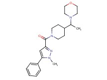 4-(1-{1-[(1-methyl-5-phenyl-1H-pyrazol-3-yl)carbonyl]-4-piperidinyl}ethyl)morpholine