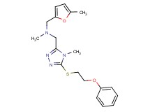 N-methyl-1-(5-methyl-2-furyl)-N-({4-methyl-5-[(2-phenoxyethyl)thio]-4H-1,2,4-triazol-3-yl}methyl)methanamine