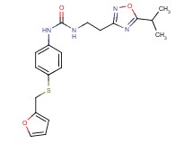 N-{4-[(2-furylmethyl)thio]phenyl}-N'-[2-(5-isopropyl-1,2,4-oxadiazol-3-yl)ethyl]urea
