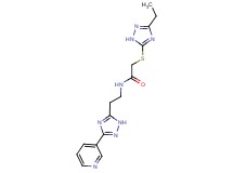 2-[(3-ethyl-1H-1,2,4-triazol-5-yl)thio]-N-[2-(3-pyridin-3-yl-1H-1,2,4-triazol-5-yl)ethyl]acetamide