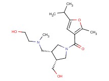 2-[{[(3R*,4R*)-4-(hydroxymethyl)-1-(5-isopropyl-2-methyl-3-furoyl)pyrrolidin-3-yl]methyl}(methyl)amino]ethanol