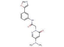 2-[4-(dimethylamino)-6-oxo-1(6H)-pyridazinyl]-N-[3-(1,3-oxazol-5-yl)phenyl]acetamide