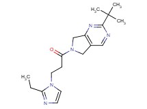 2-tert-butyl-6-[3-(2-ethyl-1H-imidazol-1-yl)propanoyl]-6,7-dihydro-5H-pyrrolo[3,4-d]pyrimidine