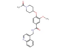 4-[(1-acetyl-4-piperidinyl)oxy]-3-methoxy-N-(4-quinolinylmethyl)benzamide