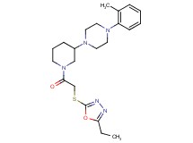 1-(1-{[(5-ethyl-1,3,4-oxadiazol-2-yl)thio]acetyl}-3-piperidinyl)-4-(2-methylphenyl)piperazine