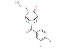 (1S*,5R*)-3-(4-chloro-3-fluorobenzoyl)-6-propyl-3,6-diazabicyclo[3.2.2]nonan-7-one
