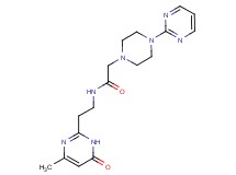 N-[2-(4-methyl-6-oxo-1,6-dihydro-2-pyrimidinyl)ethyl]-2-[4-(2-pyrimidinyl)-1-piperazinyl]acetamide