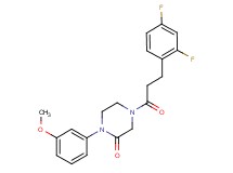 4-[3-(2,4-difluorophenyl)propanoyl]-1-(3-methoxyphenyl)-2-piperazinone