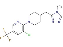 3-chloro-2-{4-[(4-methyl-4H-1,2,4-triazol-3-yl)methyl]piperidin-1-yl}-5-(trifluoromethyl)pyridine