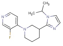 3-fluoro-4-[3-(1-isopropyl-1H-imidazol-2-yl)-1-piperidinyl]pyridine