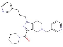 3-(1-piperidinylcarbonyl)-5-(3-pyridinylmethyl)-1-[3-(3-pyridinyl)propyl]-4,5,6,7-tetrahydro-1H-pyrazolo[4,3-c]pyridine
