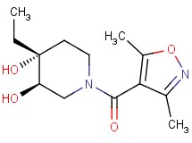 (3R*,4R*)-1-[(3,5-dimethylisoxazol-4-yl)carbonyl]-4-ethylpiperidine-3,4-diol