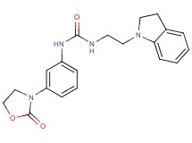 N-[2-(2,3-dihydro-1H-indol-1-yl)ethyl]-N'-[3-(2-oxo-1,3-oxazolidin-3-yl)phenyl]urea