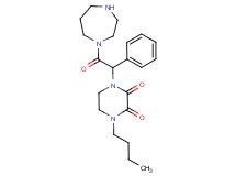 1-butyl-4-[2-(1,4-diazepan-1-yl)-2-oxo-1-phenylethyl]-2,3-piperazinedione hydrochloride
