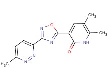 5,6-dimethyl-3-[3-(6-methyl-3-pyridazinyl)-1,2,4-oxadiazol-5-yl]-2(1H)-pyridinone